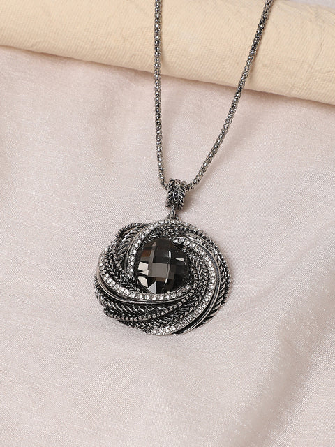 Silver-Plated Neck Chain with Pendant