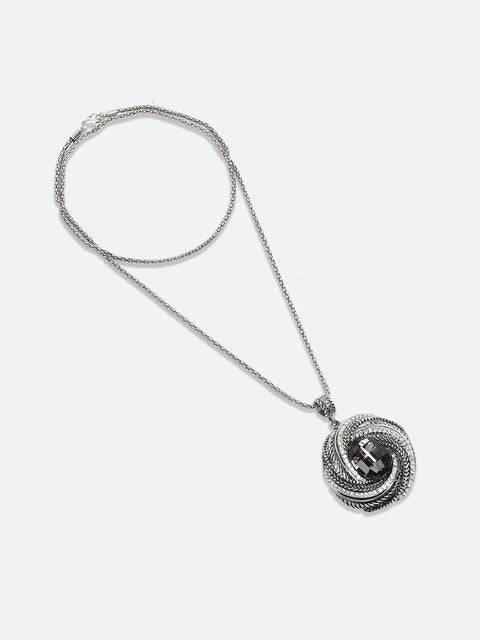 Silver-Plated Neck Chain with Pendant