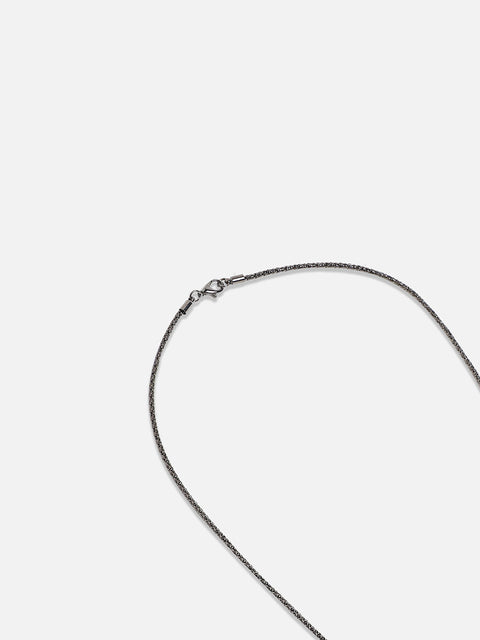 Silver-Plated Circular Pendant with Chain
