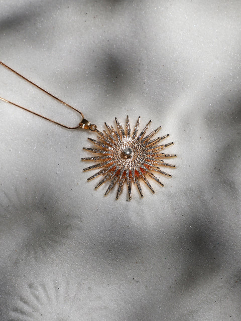 Gold-Plated Stone-Studded Necklace