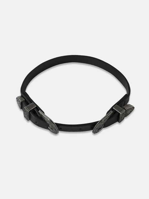 Women's The Howdy Choker Necklace - Antique Silver
