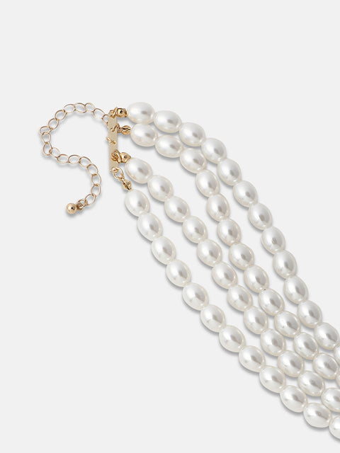 Women's The Medium Jackie Statement Necklace - Pearl White