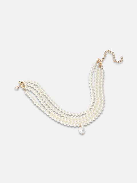Women's The Small Jackie Statement Necklace - Pearl White