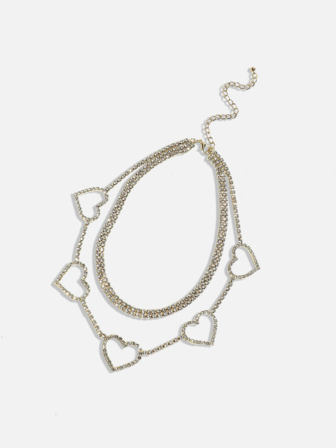 Gold-Plated Stone-Studded Layered Necklace