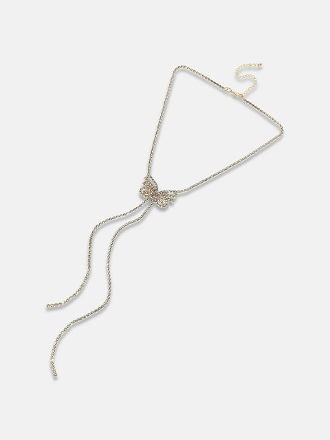 Artificial Stones Silver Plated Necklace