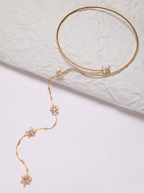 Gold Plated Artificial Stones Necklace