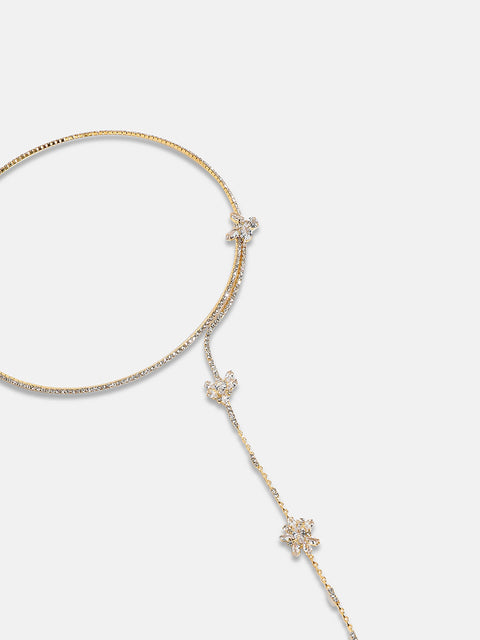 Gold Plated Artificial Stones Necklace