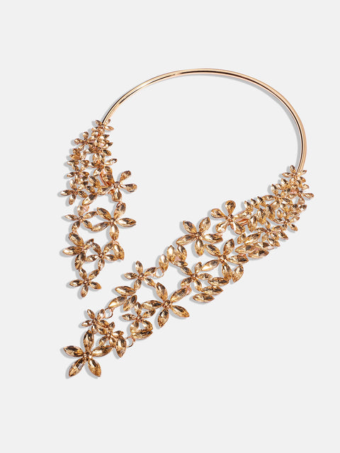 Gold-Plated Stone-Studded Necklace