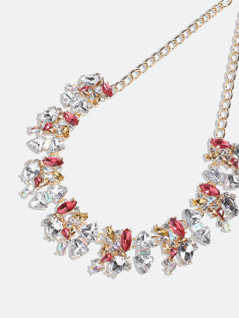 Gold-Plated Crystal-Studded Necklace