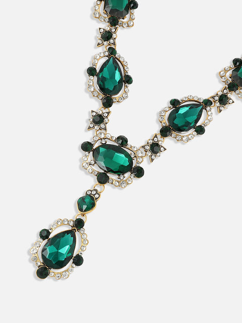 Gold-Plated Crystal Necklace