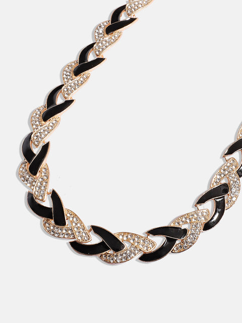 Gold-Plated Stone-Studded Necklace