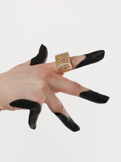 The Damascene Statement Ring - California Gold-SOHIRG6093