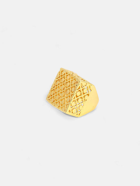 The Damascene Statement Ring - California Gold-SOHIRG6093