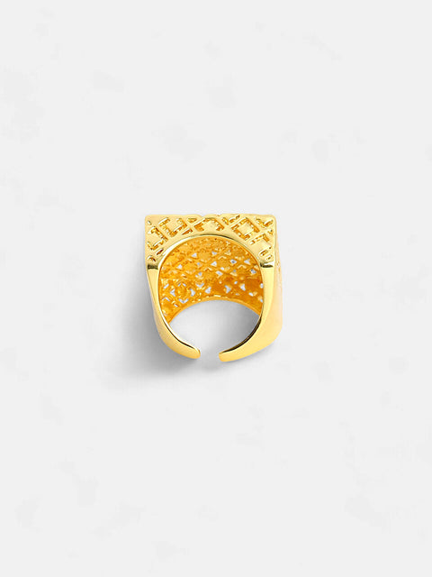 The Damascene Statement Ring - California Gold-SOHIRG6093