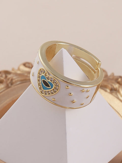 The Evil Heart Finger Ring - Daisy White-SOHIRG6099