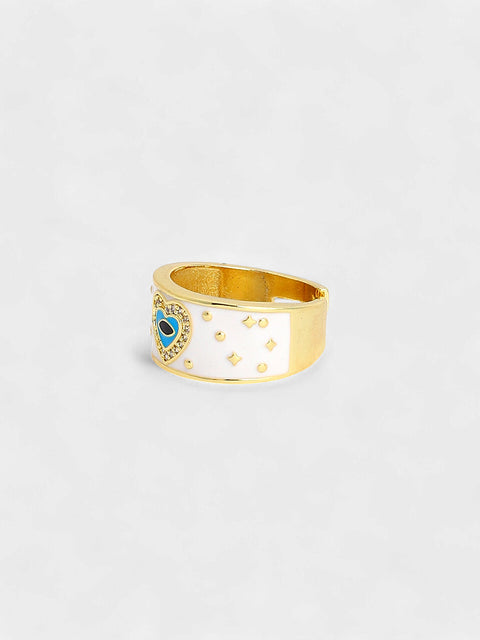 The Evil Heart Finger Ring - Daisy White-SOHIRG6099