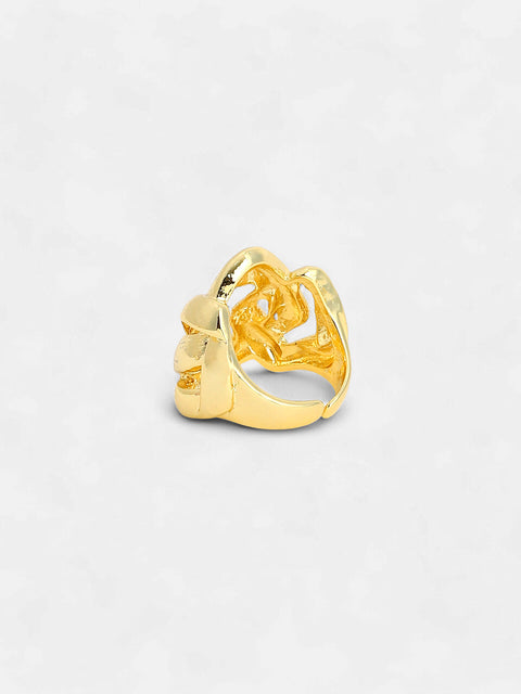 The Medium Link Statement Ring - California Gold-SOHIRG6113