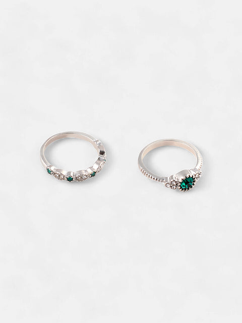 The Eléa Multi-Layer Ring - Emerald Green-SOHIRG6217