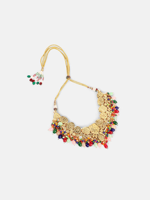 The Jahanara Jewellery Set - Multicolour-SOHNCK2079