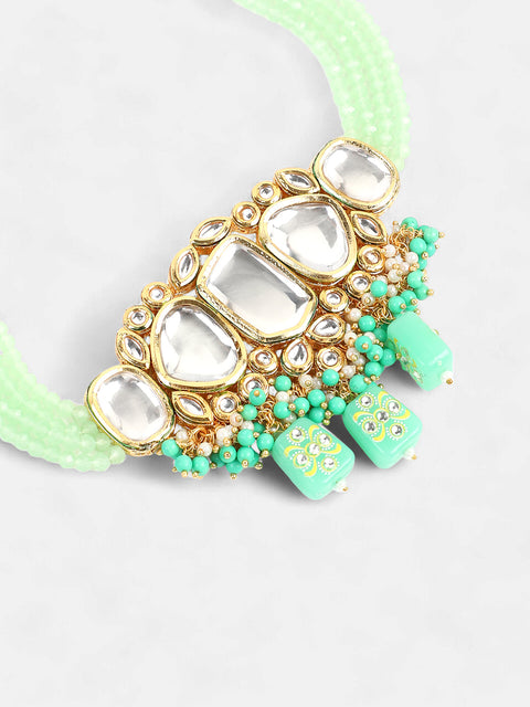 The Dareen Jewellery Set - Mint Green-SOHNCK2160