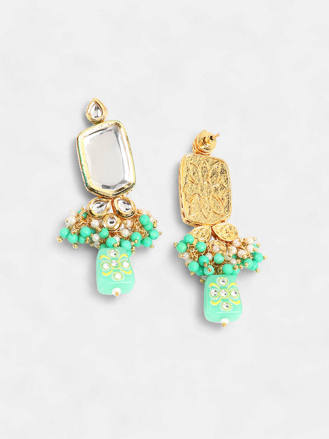 The Dareen Jewellery Set - Mint Green-SOHNCK2160