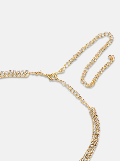 Artificial Stones Gold Plated Necklace