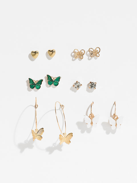 Pack of 6 Butterfly Earrings