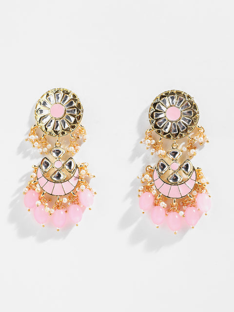 Kundan Beaded Jhumkas