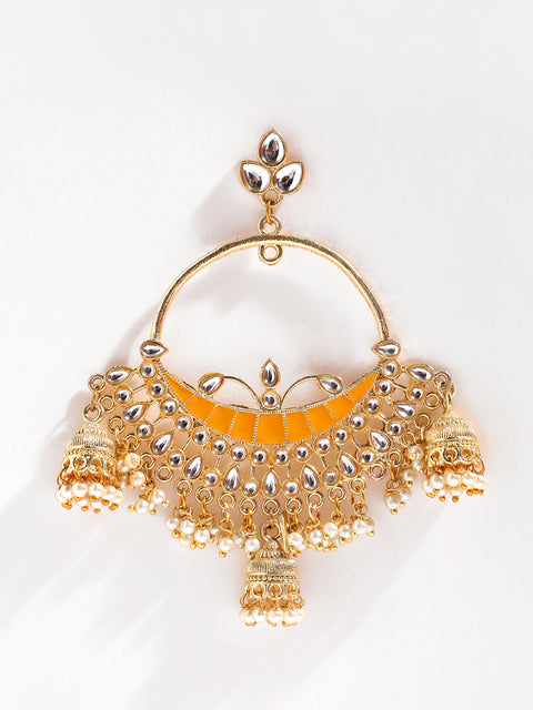 Women Yellow Chaandbali