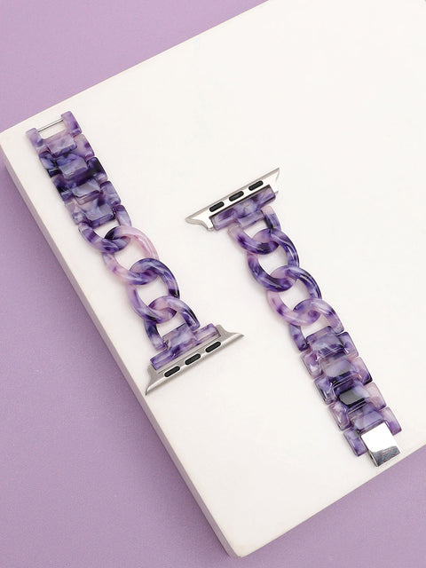 Women Purple Textured Apple Watch Straps