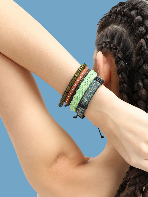 Trendy Casual Pu Leather Designer Bracelet