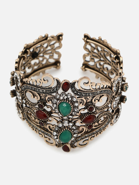 Gold Plated Designer Stone Bracelet