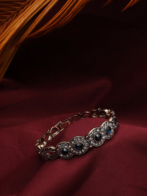 Gold Plated Designer Stone Bracelet