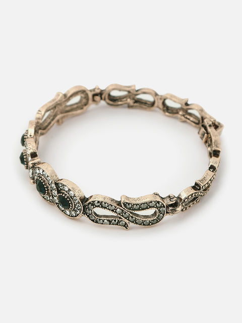 Gold Plated Designer Stone Bracelet