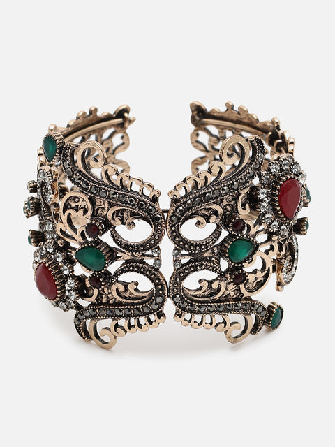Gold Plated Designer Stone Bracelet