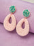 QUIRKY PINK DROP EARRING