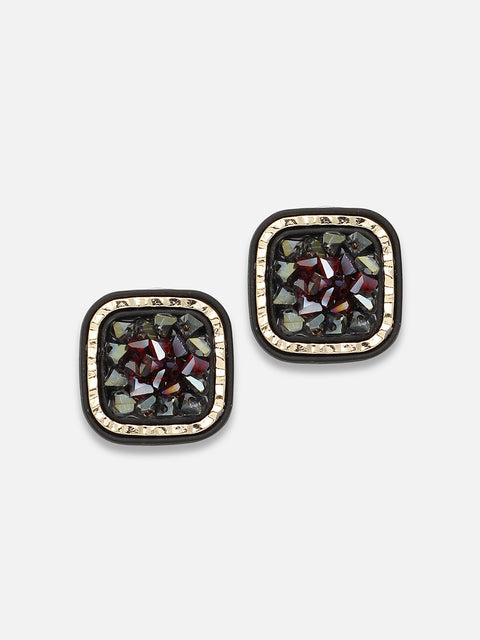 Gold Plated Party Designer Stone Stud For Women