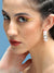 Gold Plated Party Designer Stone Hoop Earring