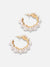 Gold Plated Party Designer Stone Hoop Earring