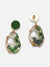 Gold Plated Party Designer Stone Drop Earring