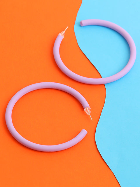 GOLD PLATED CASUAL DESIGNER HOOP EARRING FOR WOMEN