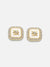 GOLD PLATED PARTY PEARLS STUD FOR WOMEN