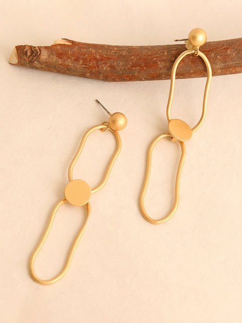 GOLD PLATED PARTY DESIGNER DROP EARRING FOR WOMEN