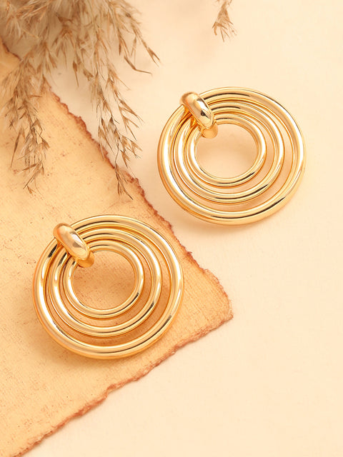 GOLD PLATED PARTY DESIGNER DROP EARRING FOR WOMEN