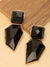 Black Stone Abstract Drop Earrings