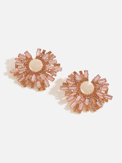 Rose Gold Stones Stud Earring