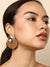 Gold Plated Stone Studed Drop Earrings