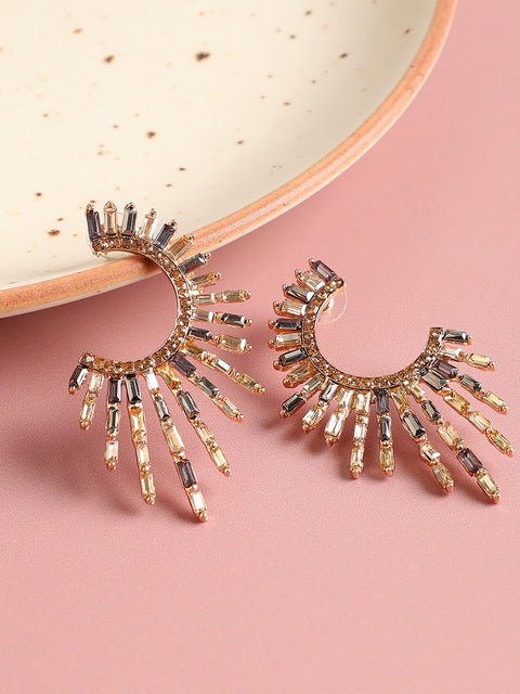 Designer Stone Studed Ear Cuffs