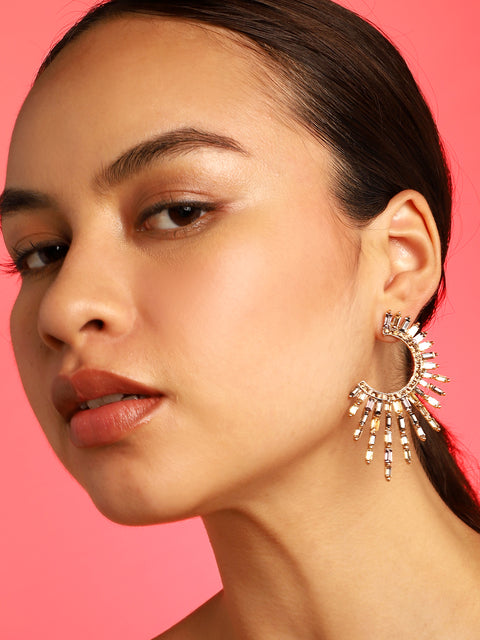 Designer Stone Studed Ear Cuffs