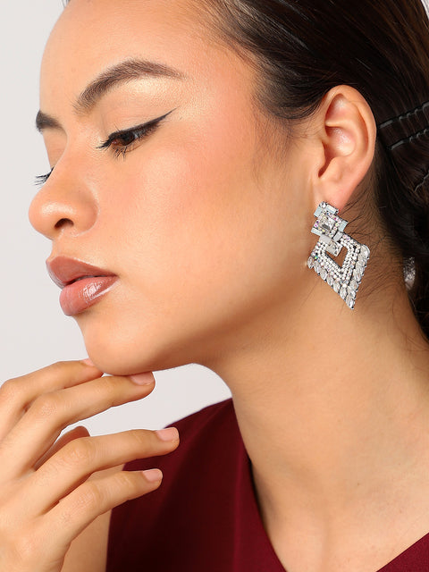 Multi Colour Stone Drop Earrings